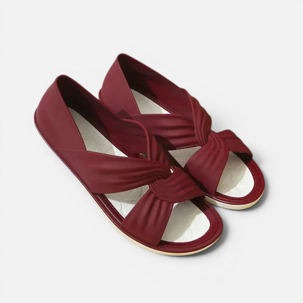 Women's Block Heel Sandals – Open Toe, Slip-On