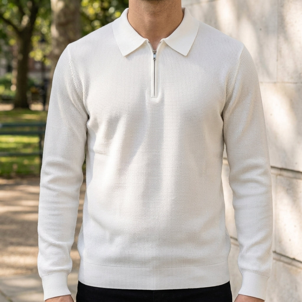 Bolzano Ribbed Quarter-Zip Sweater 1