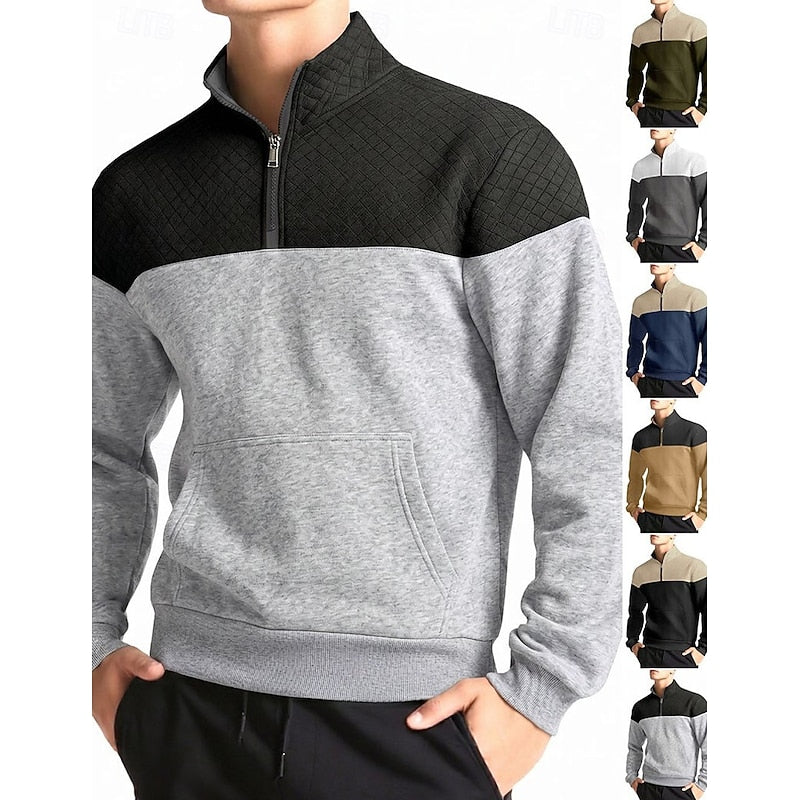 Braxton | Textured Quarter-Zip Sweatshirt 1