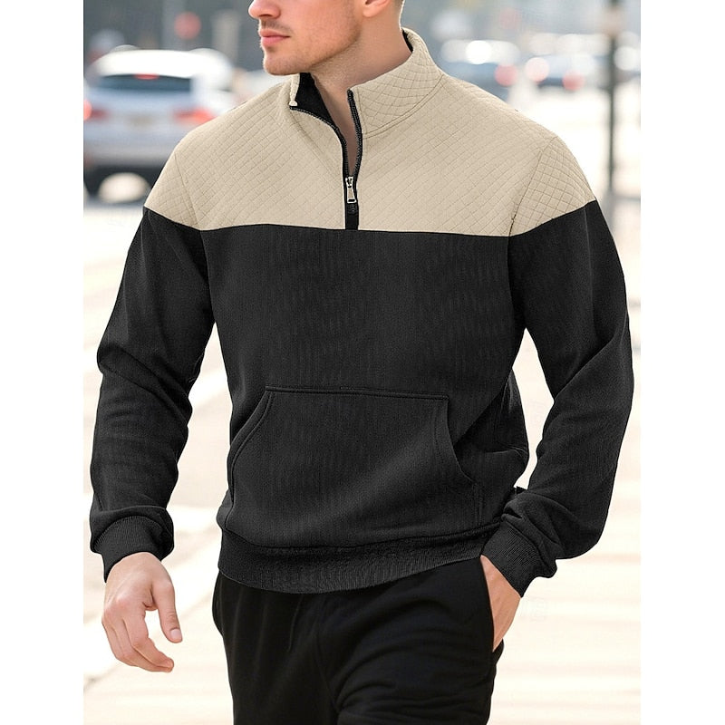 Braxton | Textured Quarter-Zip Sweatshirt 10