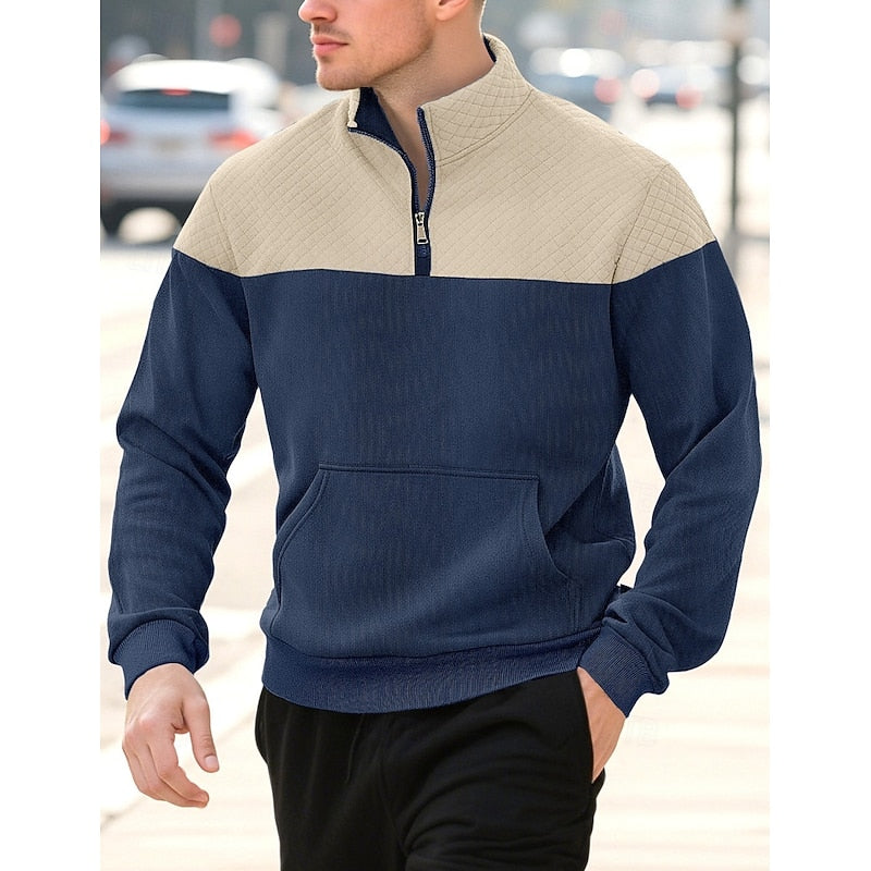 Braxton | Textured Quarter-Zip Sweatshirt 11
