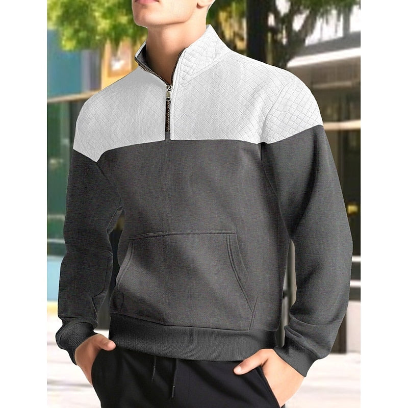 Braxton | Textured Quarter-Zip Sweatshirt 6