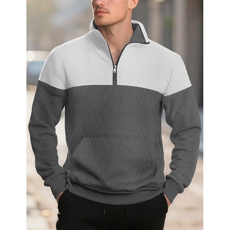 Braxton | Textured Quarter-Zip Sweatshirt 7