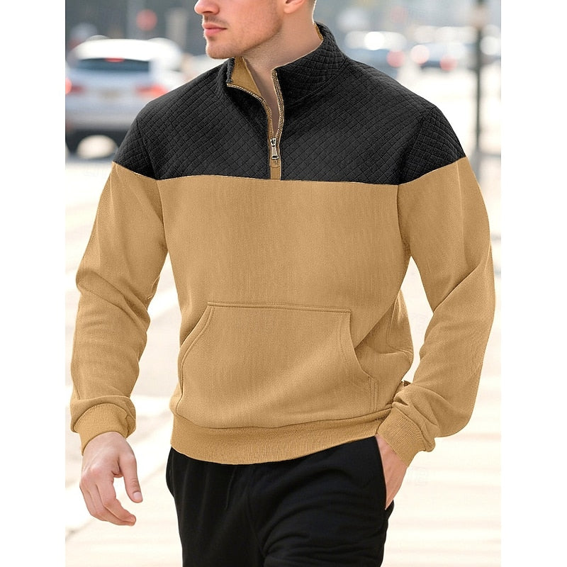Braxton | Textured Quarter-Zip Sweatshirt 9