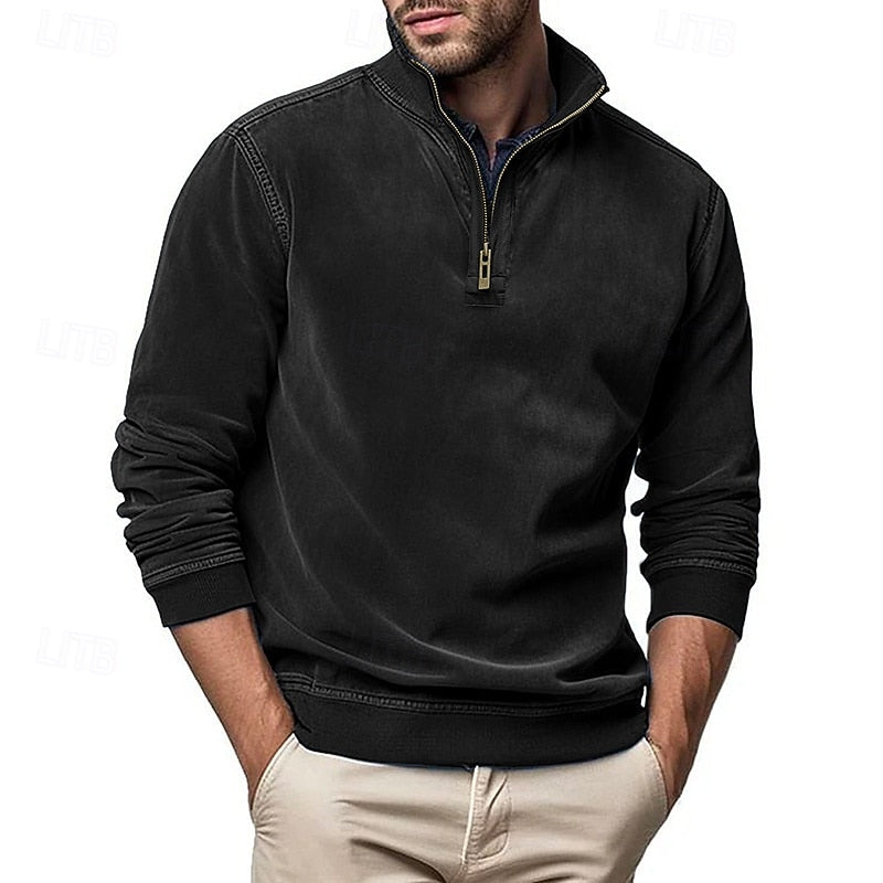 Caleb | Quarter-Zip Stand-Collar Sweatshirt 10