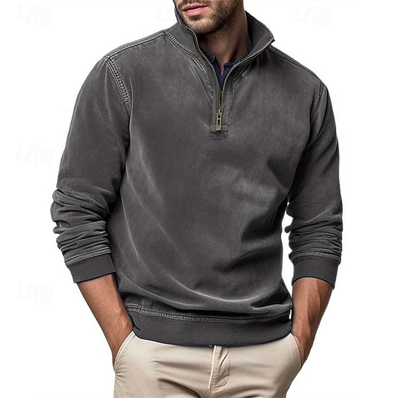Caleb | Quarter-Zip Stand-Collar Sweatshirt 3