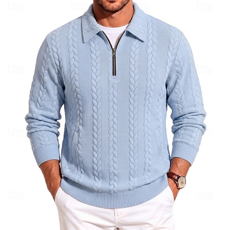 Chase | Textured Quarter-Zip Sweater 1