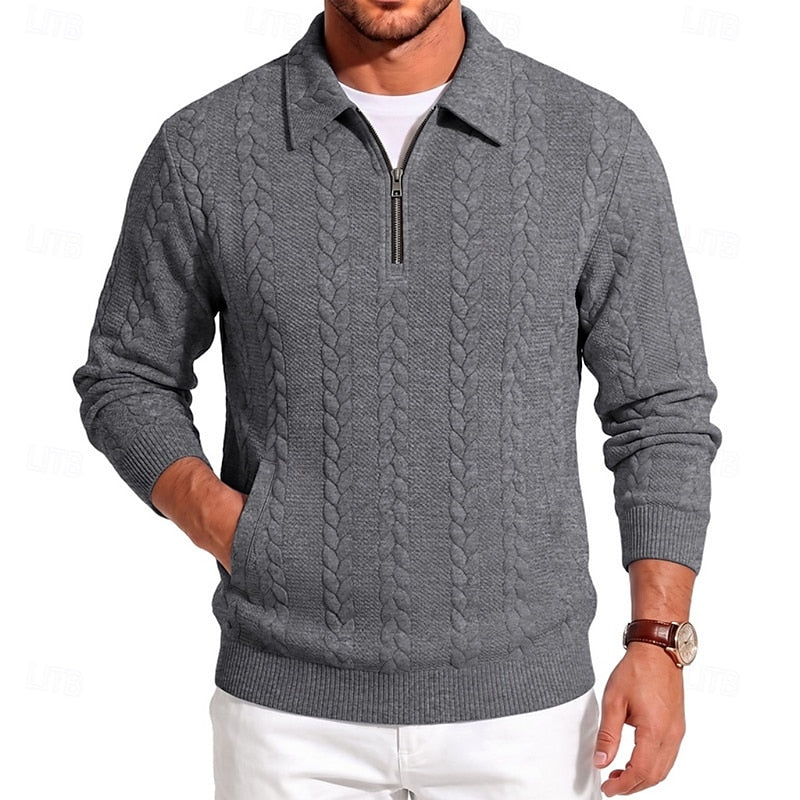 Chase | Textured Quarter-Zip Sweater 6