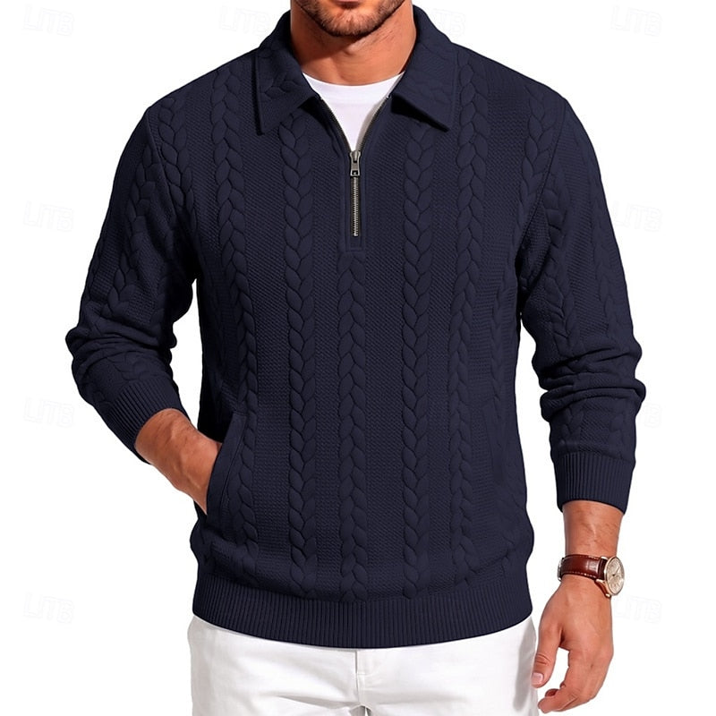 Chase | Textured Quarter-Zip Sweater 7