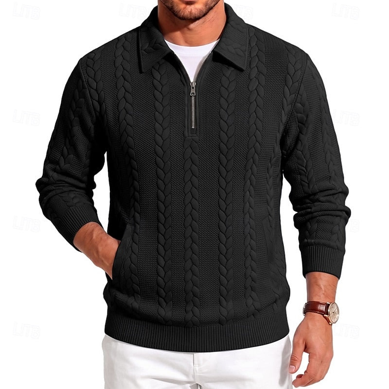 Chase | Textured Quarter-Zip Sweater 8