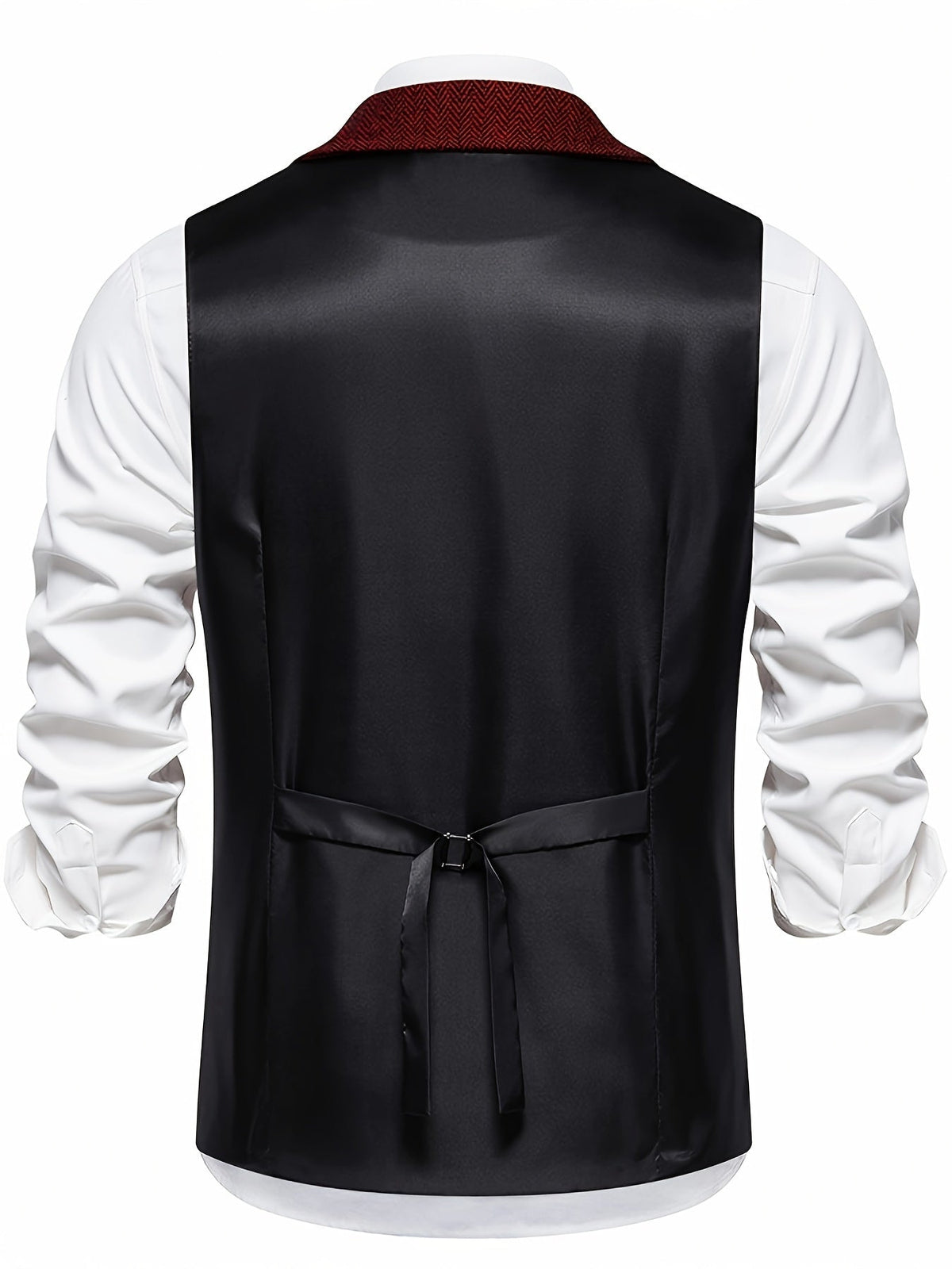 Edmund | Herringbone Single-Breasted Vest 1