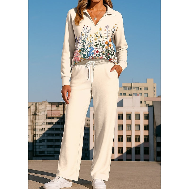 Eliana | Floral Collared Two-Piece Set 0