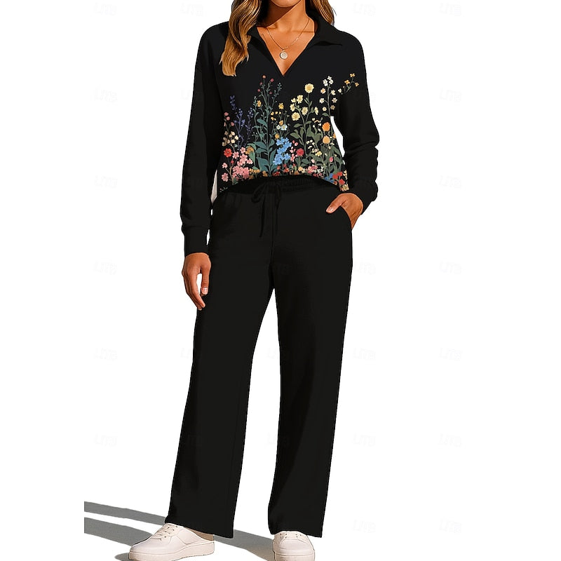 Eliana | Floral Collared Two-Piece Set 1