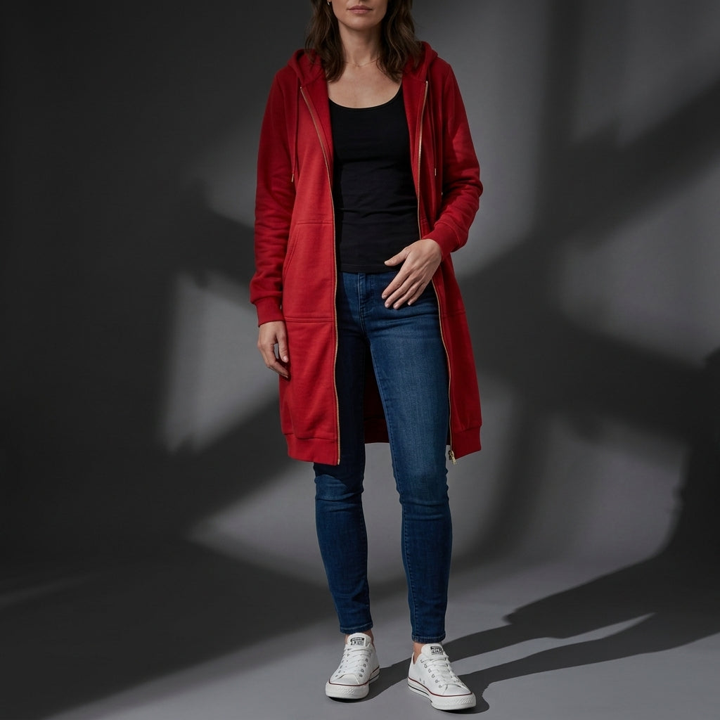 Folegandros Longline Zip Hoodie 1