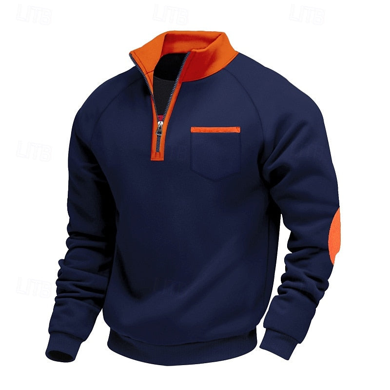 Keith | Quarter-Zip Colour Block Pullover 0