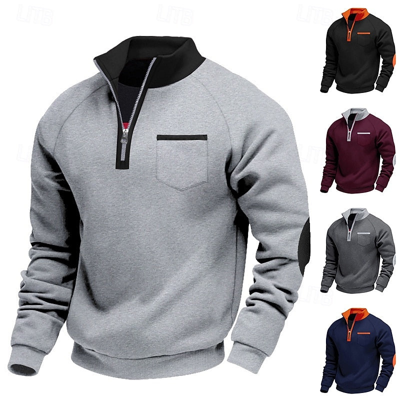 Keith | Quarter-Zip Colour Block Pullover 1