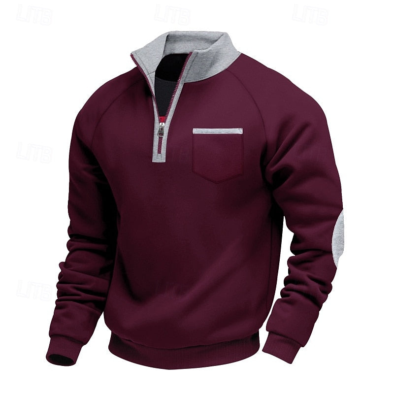 Keith | Quarter-Zip Colour Block Pullover 9