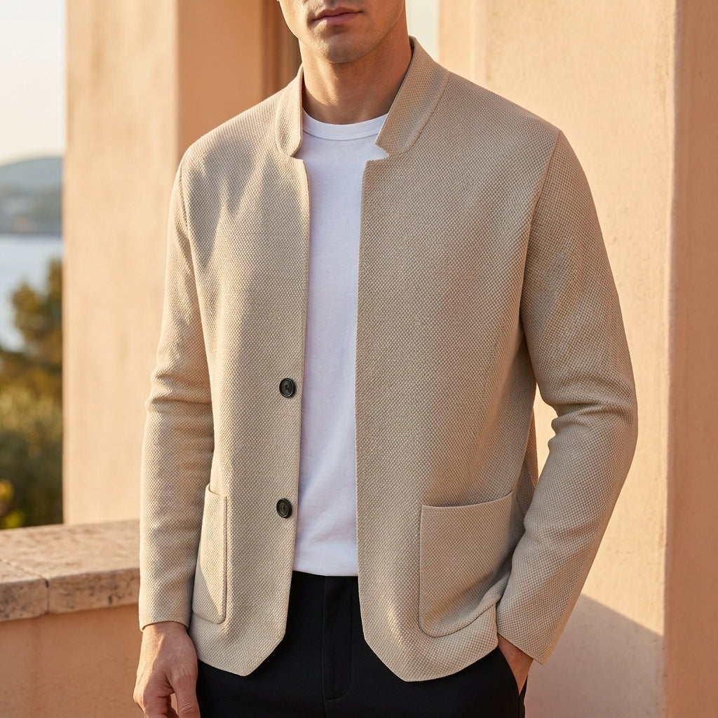 Kos Stand Collar Knit Cardigan 0