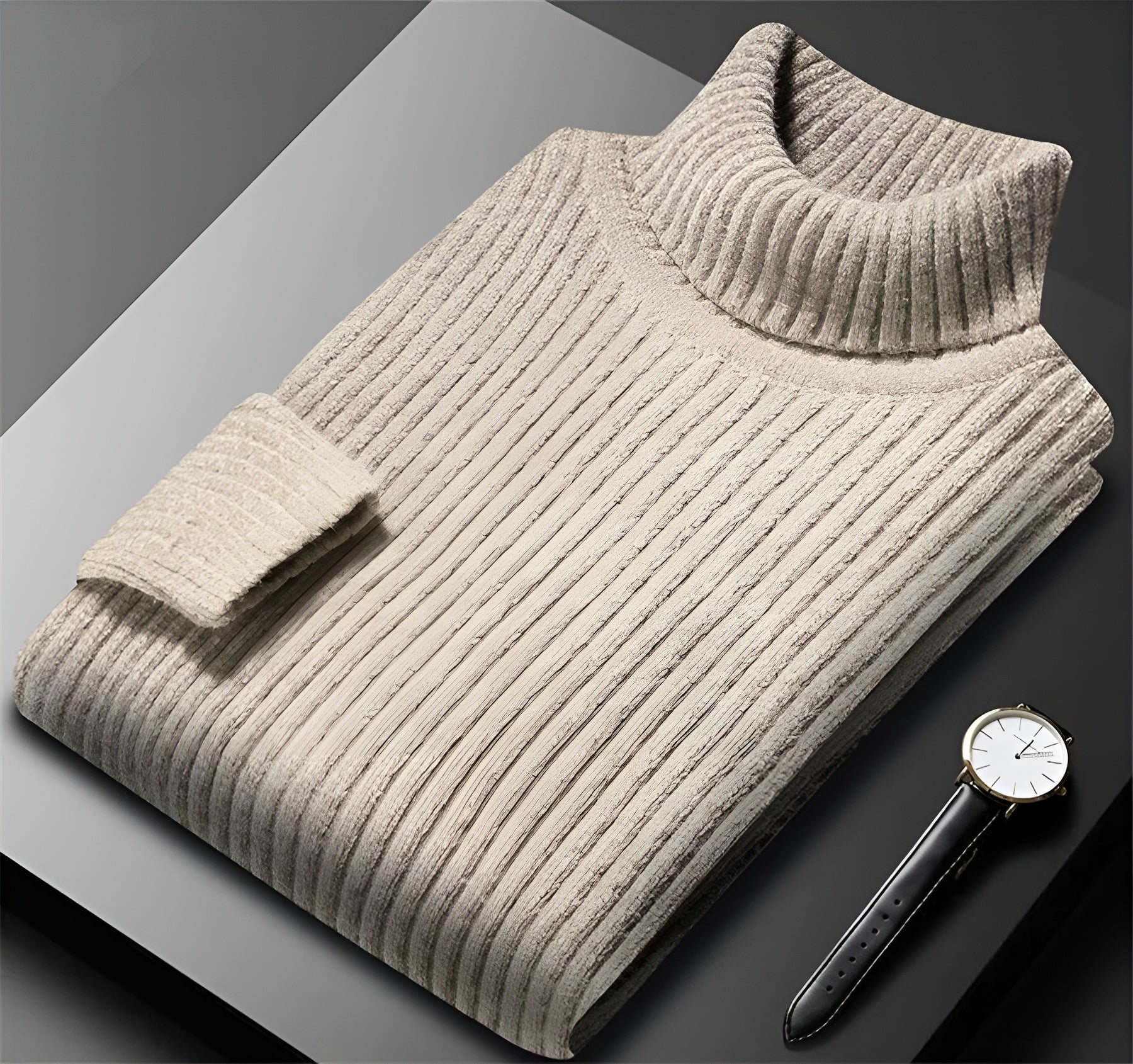 LAURENT MONACO | MEN'S RIBBED TURTLENECK SWEATER 8