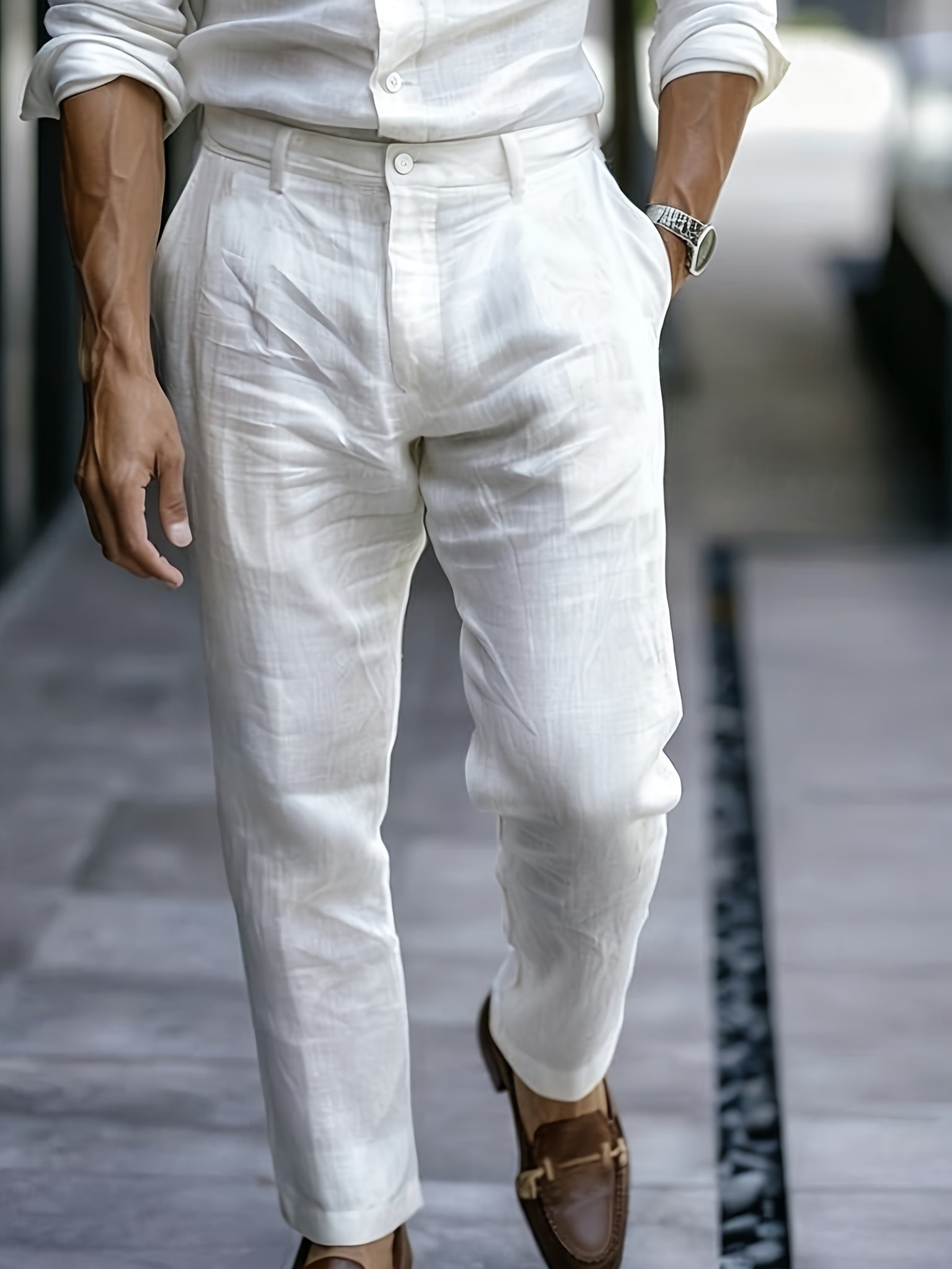 LAURENT MONACO | MEN'S VISCOSE SUMMER TROUSERS 0