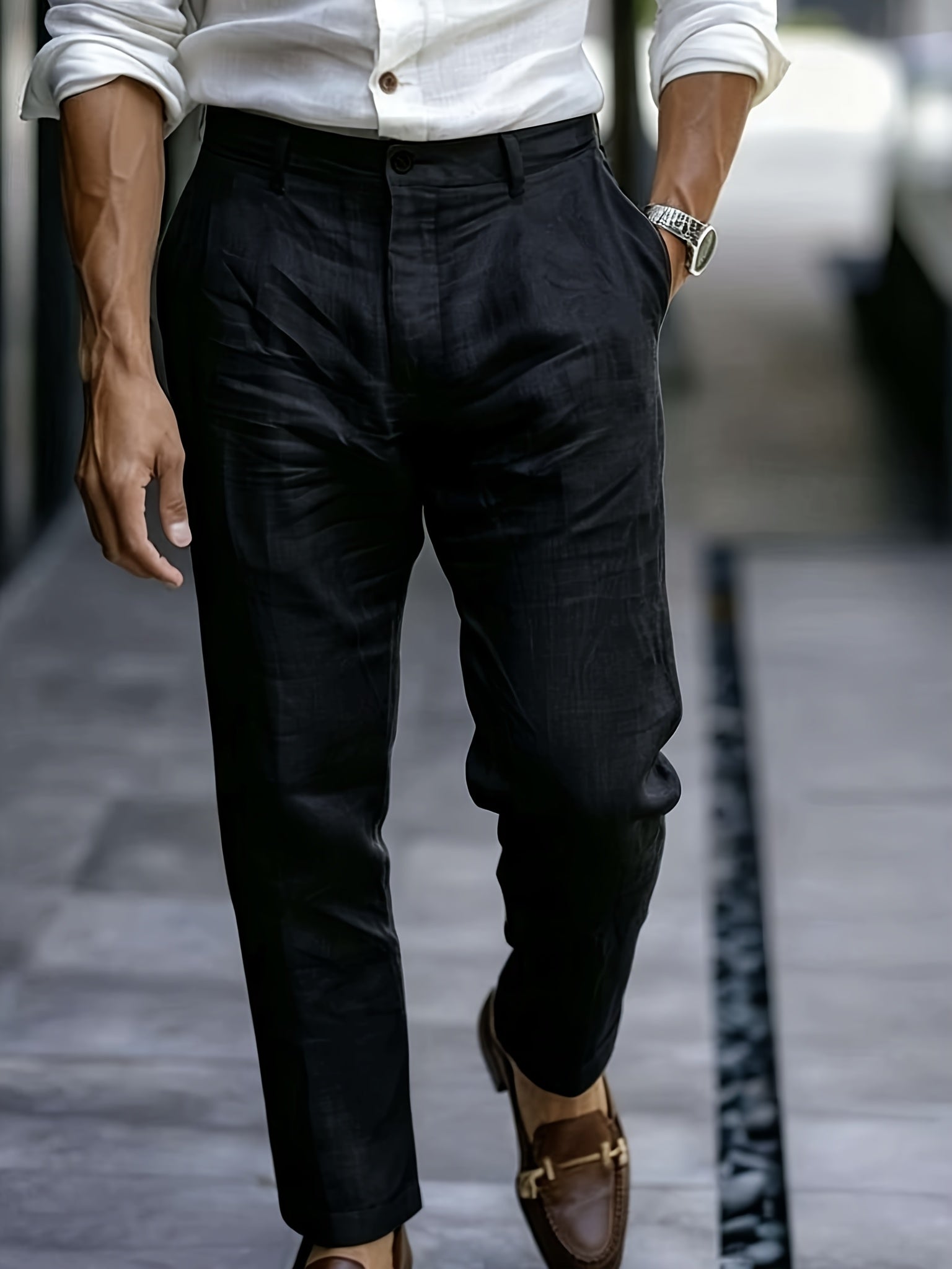 LAURENT MONACO | MEN'S VISCOSE SUMMER TROUSERS 5
