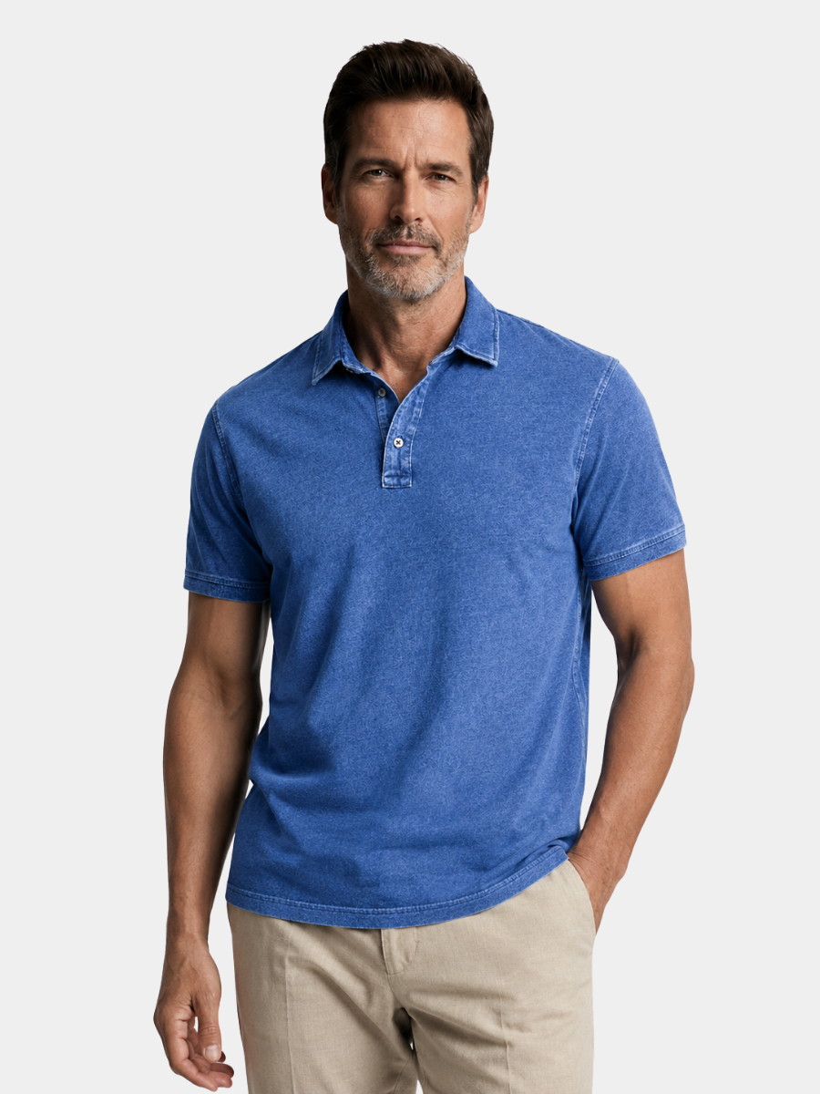 LAURENT MONACO | MEN'S WASHED-OUT POLO SHIRT 1