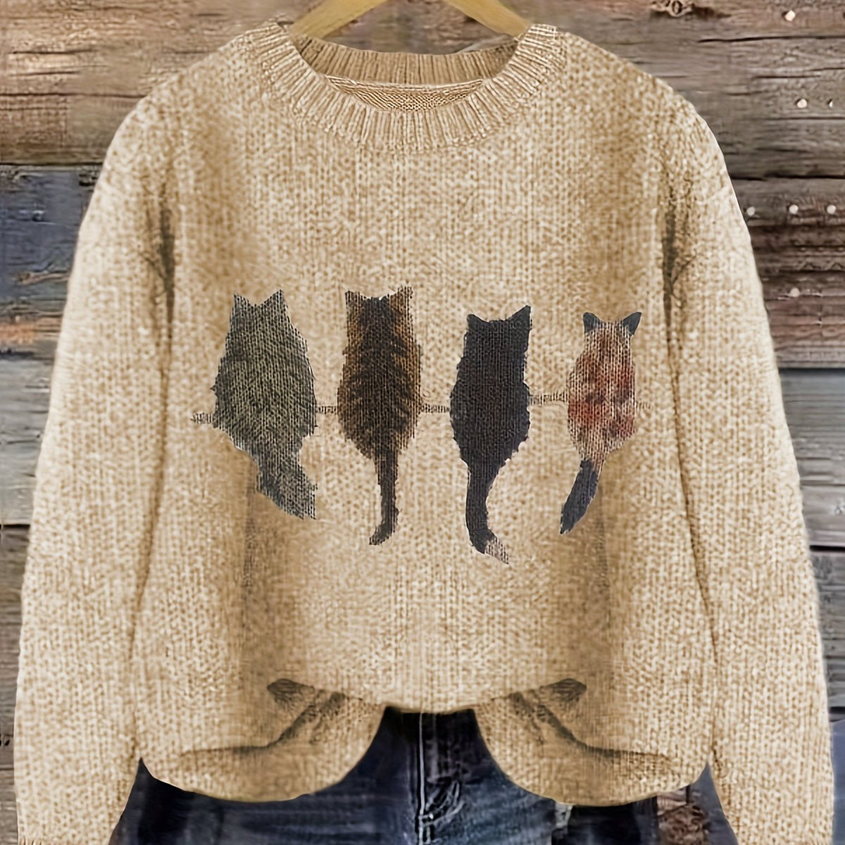 Tamara | Cozy Cat-Print Sweater 11